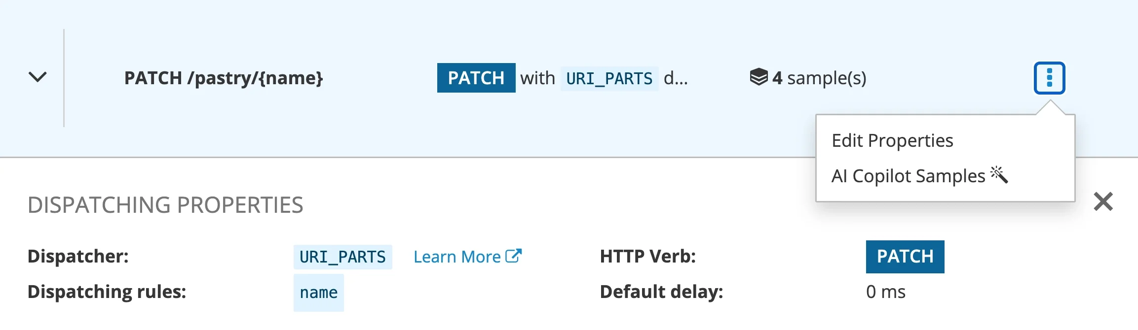 - AIcopilotSamples A display of the "AI Copilot Samples" dialog inside Microcks.