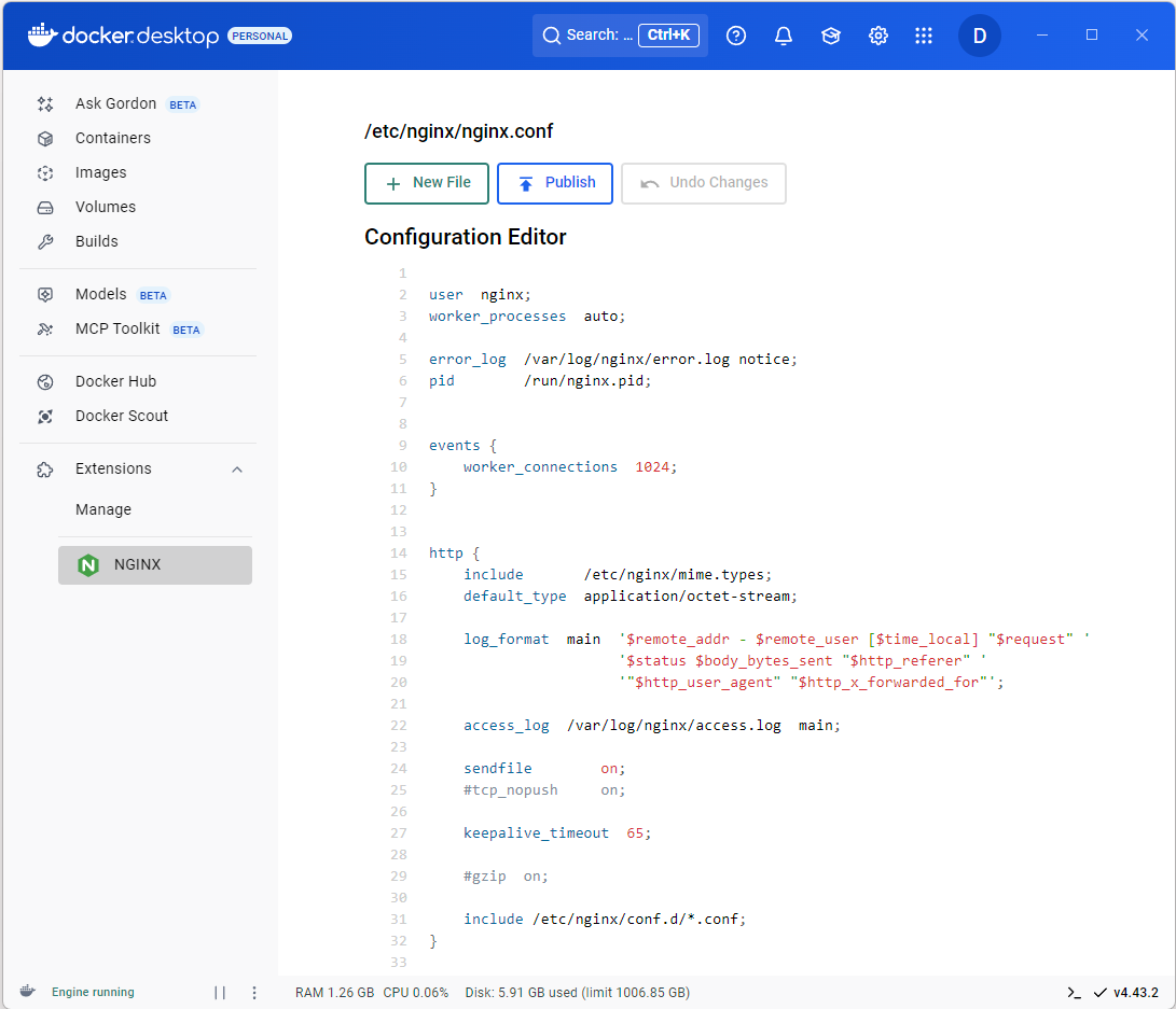 Validate configurations, and troubleshoot issues directly within Docker Desktop.
