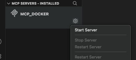 Starting MCP Server under VS Code
