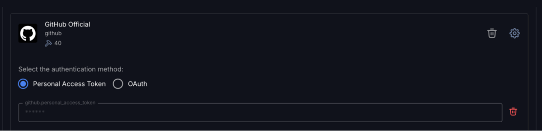Setting up Personal Access Token in GitHub MCP Server
