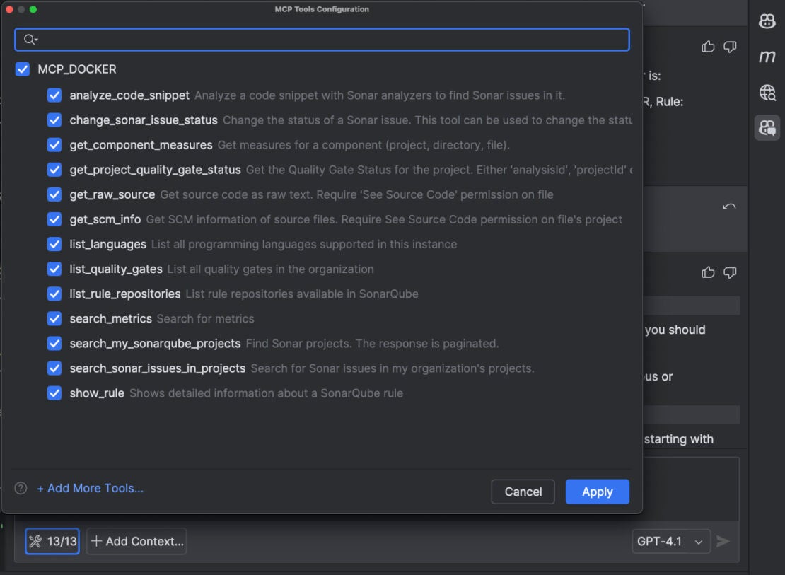 SonarQube MCP サーバーが提供するツール