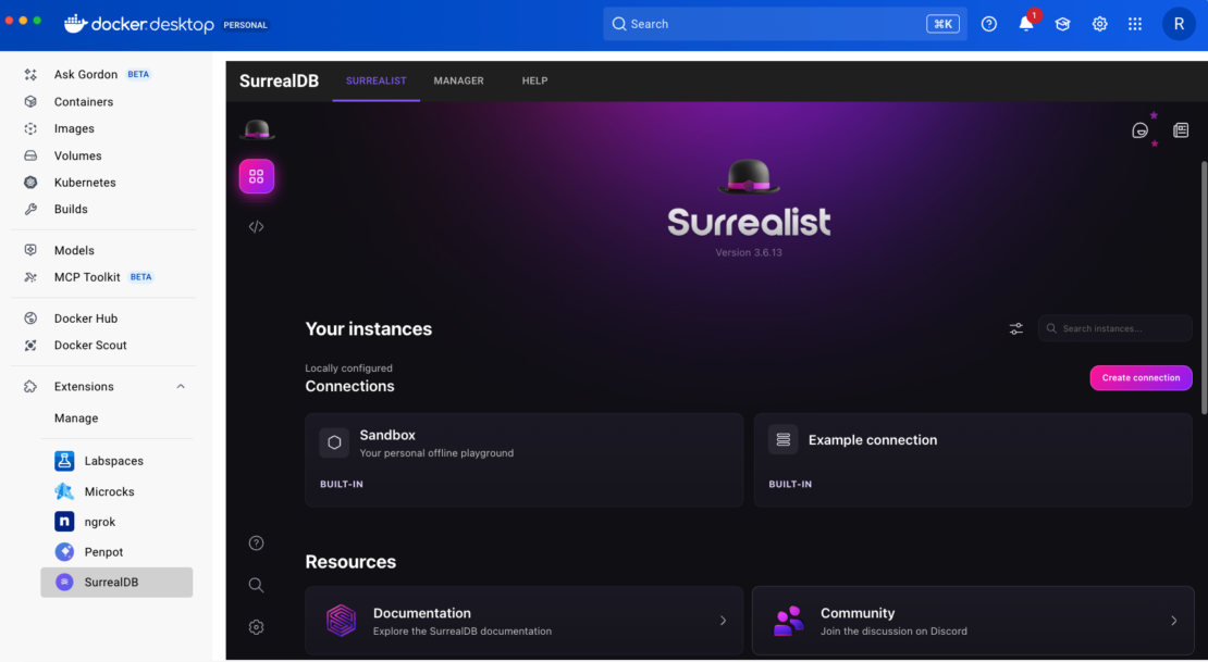 SurrealDB Docker 拡張