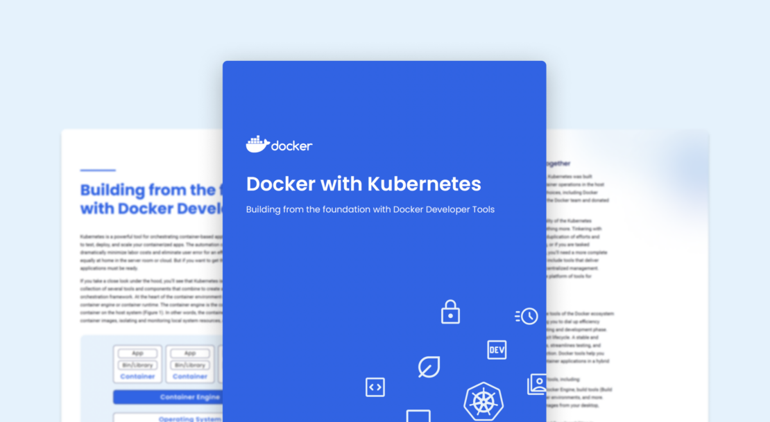 Blue Dockerホワイトペーパー「docker with kubernetes: building from the foundation with docker developer tools」の画像
