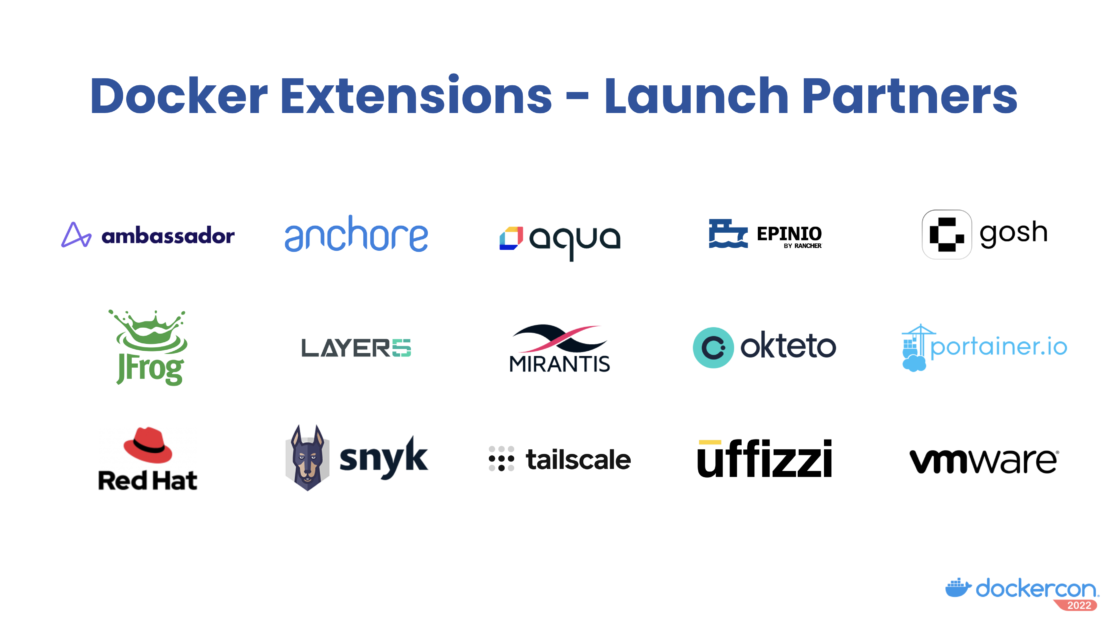 Docker extensions launch partners