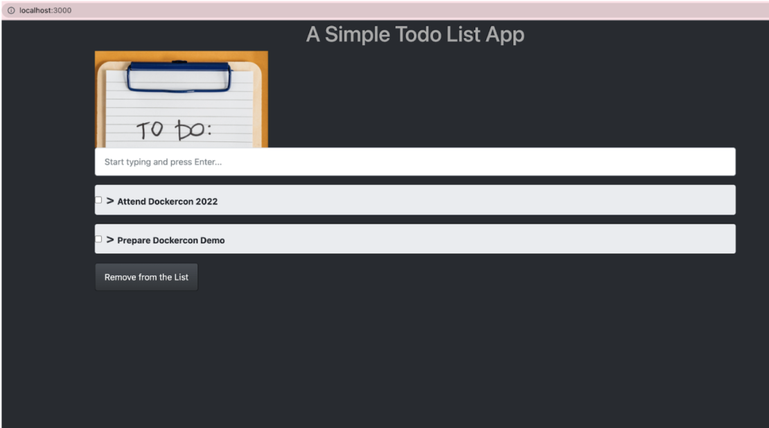 Simple to do list app