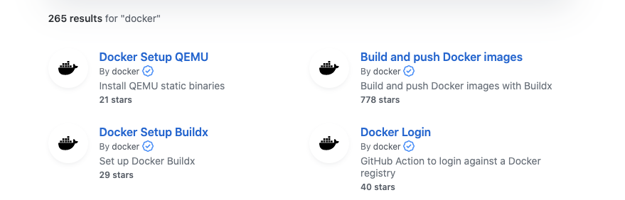 Docker v2 github action