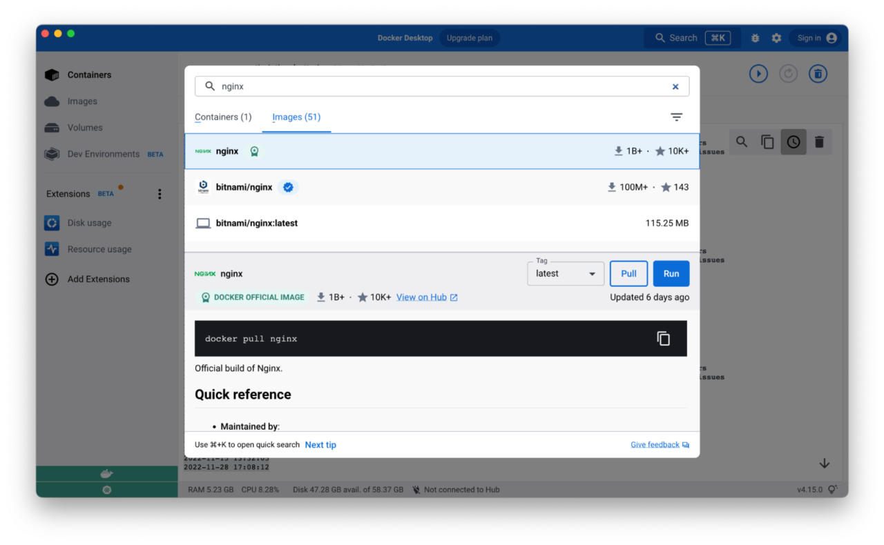 Docker Desktop 4.15 Improved Usability and Performance
