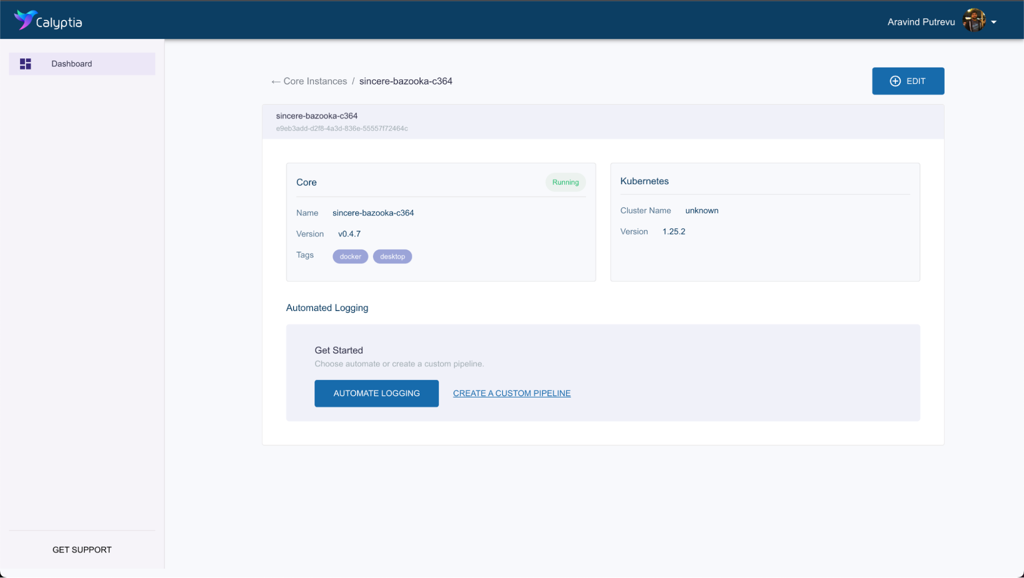 Calyptia core manage core instances and pipelines.