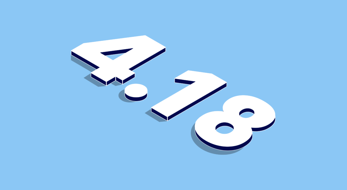 4. 18 numbers on a blue background